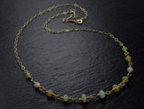 Handmade Ethiopian Fire Opal & 14k Gold Filled Wire Wrapped Necklace - Made in Alaska