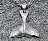 Sterling Silver Whale Tail Pendant w/ 18" Sterling Silver Chain