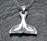 Sterling Silver Whale Tail Pendant w/ 18" Sterling Silver Chain