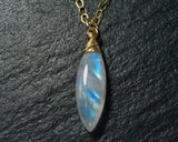 Natural Moonstone- 14K Gold-Filled w/ Chain