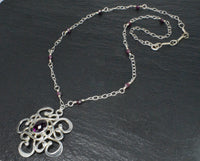 Rhodolite Garnet Star Necklace