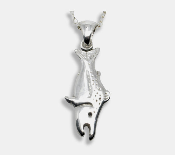 Sterling Silver Salmon Pendant- w/ 18 Sterling Chain – Eclipse
