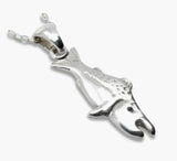 Sterling Silver Salmon Pendant- w/ 18" Sterling Chain