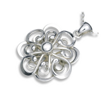 3D Sterling Silver Mandala Pendant w/ 18" Chain