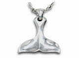 Sterling Silver Whale Tail Pendant w/ 18" Sterling Silver Chain