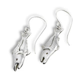 Handmade Silver Salmon Earrings - Solid Sterling Silver