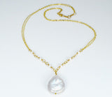 14k Gold Filled and Freshwater Baroque Pearl Necklace