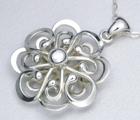 3D Silver Mandala Pendant - Made in Alaska
