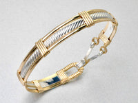 Cable Twist Pattern Bracelet - 14k GF and Sterling Silver