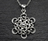 Silver Snowflake Pendant w/ Chain